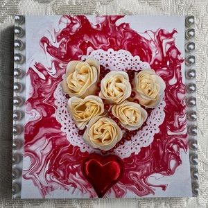 Mixtile ❤️Valentine Pour Painting ❤️ Art Print Ready to Hang